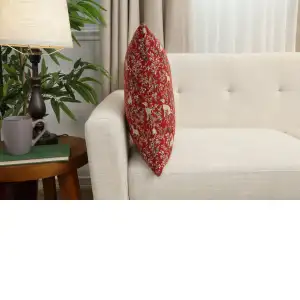 Red Rabbit Cushion Cover - 18 in. x 18 in. Cotton/Polyester/Acrylic by Charlotte Home Furnishings Inc