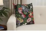 Lakme Cushion Cover - 18 in. x 18 in. Cotton/Polyester/Acrylic by Charlotte Home Furnishings Inc | Close Up 1
