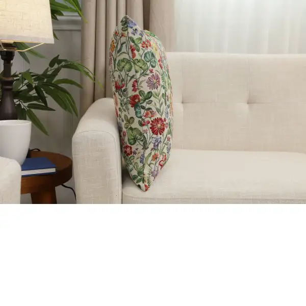 Serafina Cushion Cover - 18 in. x 18 in. Cotton/Polyester/Acrylic by Charlotte Home Furnishings Inc | Close Up 2