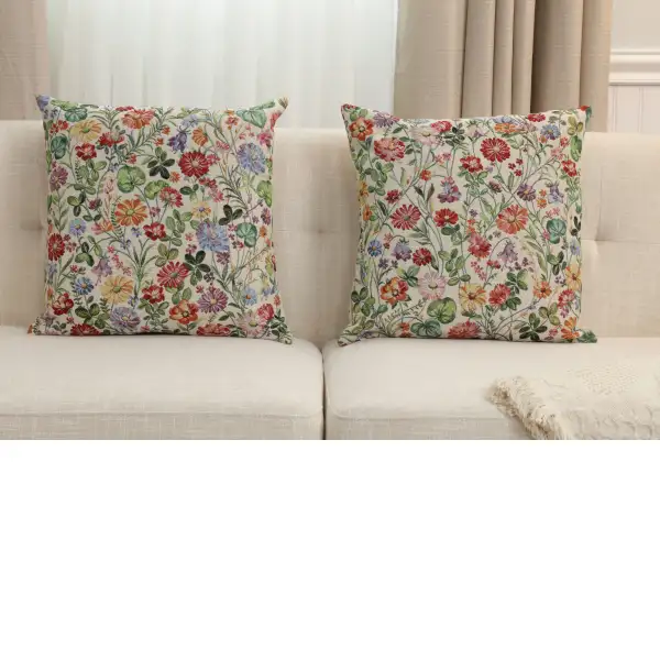 Serafina Cushion Cover - 18 in. x 18 in. Cotton/Polyester/Acrylic by Charlotte Home Furnishings Inc | Close Up 5
