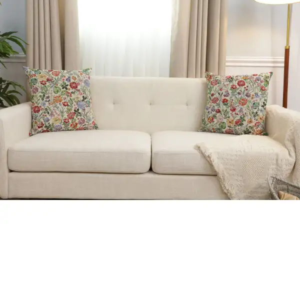 Serafina Cushion Cover - 18 in. x 18 in. Cotton/Polyester/Acrylic by Charlotte Home Furnishings Inc | Close Up 5