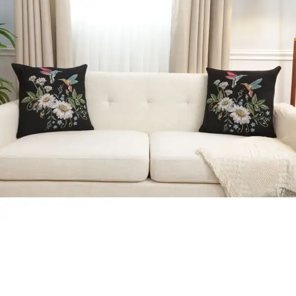 Barleta Cushion Cover - 18 in. x 18 in. Cotton/Polyester/Acrylic by Charlotte Home Furnishings Inc | Close Up 5