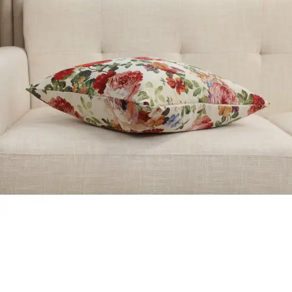 Spring Garden Cushion Cover - 18 in. x 18 in. Cotton/Polyester/Acrylic by Charlotte Home Furnishings Inc | Close Up 3