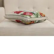 Lady Tulip Cushion Cover - 18 in. x 18 in. Cotton/Polyester/Acrylic by Charlotte Home Furnishings Inc | Close Up 3