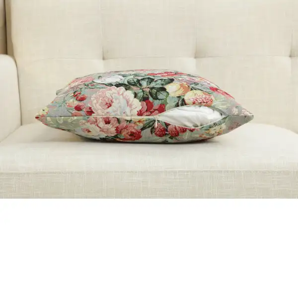 Berries Field Cushion Cover - 18 in. x 18 in. Cotton/Polyester/Acrylic by Charlotte Home Furnishings Inc | Close Up 4