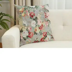 Berries Field Cushion Cover - 18 in. x 18 in. Cotton/Polyester/Acrylic by Charlotte Home Furnishings Inc