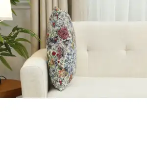 Hyacinth Cushion Cover - 18 in. x 18 in. Cotton/Polyester/Acrylic by Charlotte Home Furnishings Inc