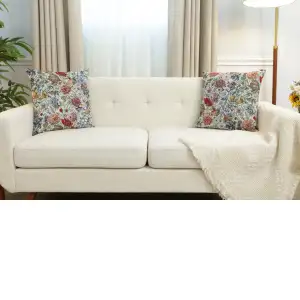 Hyacinth Cushion Cover - 18 in. x 18 in. Cotton/Polyester/Acrylic by Charlotte Home Furnishings Inc