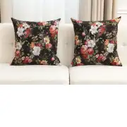 Flower Blossom Cushion Cover - 18 in. x 18 in. Cotton/Polyester/Acrylic by Charlotte Home Furnishings Inc | Close Up 5