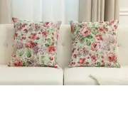 Camellia Cushion Cover - 18 in. x 18 in. Cotton/Polyester/Acrylic by Charlotte Home Furnishings Inc | Close Up 5