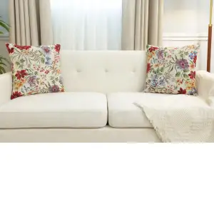 Caroline Cushion Cover - 18 in. x 18 in. Cotton/Polyester/Acrylic by Charlotte Home Furnishings Inc