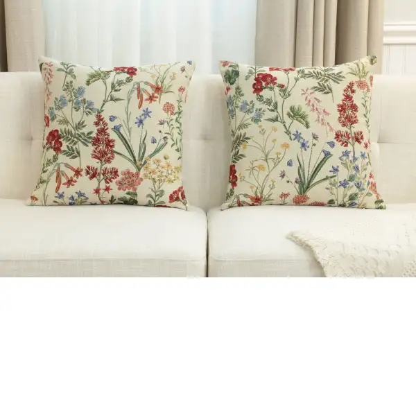 Gabi Cushion Cover - 18 in. x 18 in. Cotton/Polyester/Acrylic by Charlotte Home Furnishings Inc | Close Up 5