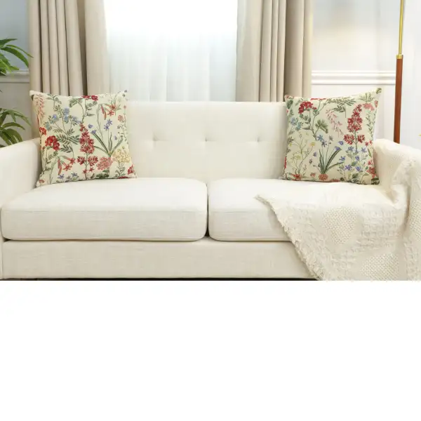 Gabi Cushion Cover - 18 in. x 18 in. Cotton/Polyester/Acrylic by Charlotte Home Furnishings Inc | Close Up 5