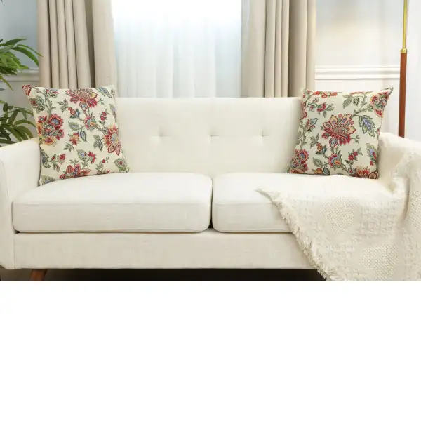 Shaila Cushion Cover - 18 in. x 18 in. Cotton/Polyester/Acrylic by Charlotte Home Furnishings Inc | Close Up 5