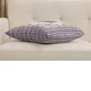Lavender Hearts Cushion Cover - 18 in. x 18 in. Cotton/Polyester/Acrylic by Charlotte Home Furnishings Inc | Close Up 3