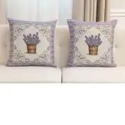Lavender Hearts Cushion Cover - 18 in. x 18 in. Cotton/Polyester/Acrylic by Charlotte Home Furnishings Inc | Close Up 5
