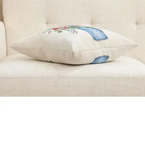 Amberblue Cushion Cover - 18 in. x 18 in. Cotton/Polyester/Acrylic by Charlotte Home Furnishings Inc | Close Up 3