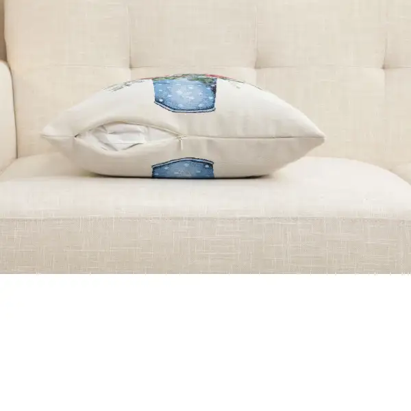 Amberblue Cushion Cover - 18 in. x 18 in. Cotton/Polyester/Acrylic by Charlotte Home Furnishings Inc | Close Up 4