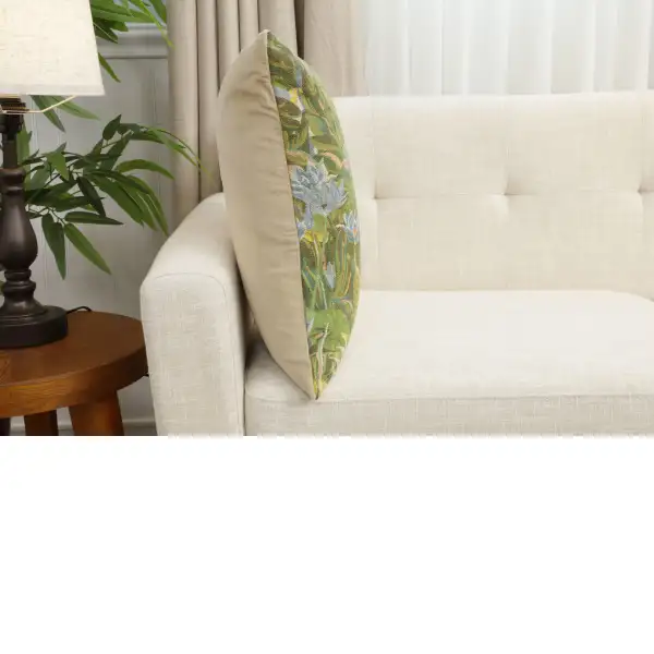Feerie Tropicale Left Belgian Sofa Pillow Cover | Close Up 2