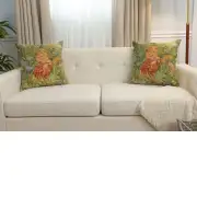 Feerie Tropicale Left Belgian Sofa Pillow Cover | Close Up 5