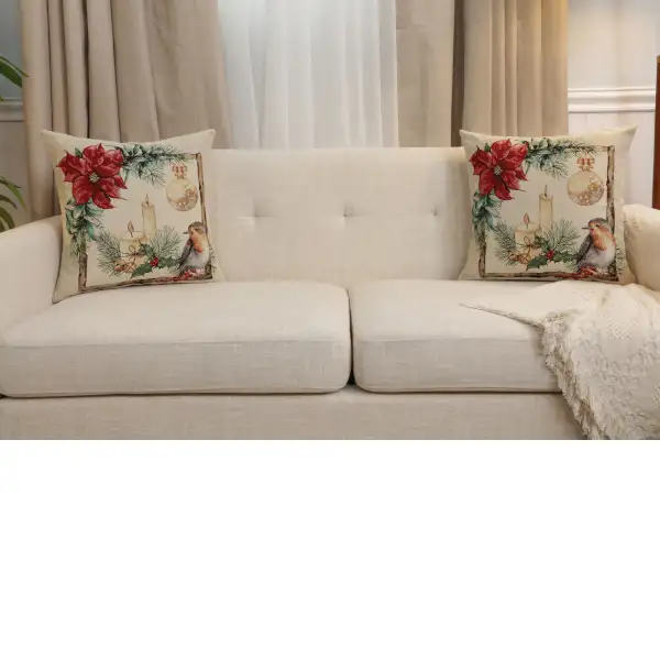 Noel Birds Cushion Cover | Close Up 5