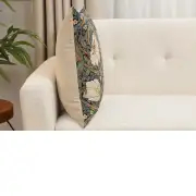 Pimpernel Blue/Green Belgian Cushion Cover - 18 in. x 18 in. Cotton by Charlotte Home Furnishings Inc | Close Up 1
