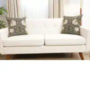 Pimpernel Blue/Green Belgian Sofa Pillow Cover | Close Up 5