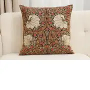 Pimpernel Tobacco Brown Belgian Cushion Cover - 18 in. x 18 in. Cotton by Charlotte Home Furnishings Inc | Close Up 1