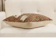 Pimpernel Tobacco Brown Belgian Sofa Pillow Cover | Close Up 3