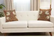 Pimpernel Tobacco Brown Belgian Cushion Cover - 18 in. x 18 in. Cotton by Charlotte Home Furnishings Inc | Close Up 5