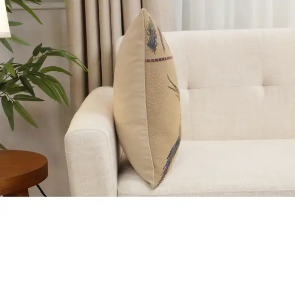 Pheasants Facing Right Belgian Cushion Cover - 18 in. x 18 in. Cotton by Charlotte Home Furnishings Inc | Close Up 2