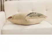 Pheasant Single Belgian Cushion Cover - 18 in. x 18 in. Cotton by Charlotte Home Furnishings Inc | Close Up 4
