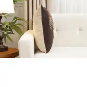 Forest Deer Brown Belgian Sofa Pillow Cover | Close Up 2