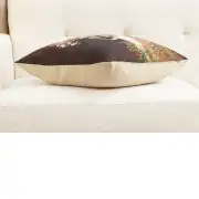 Forest Deer Brown Belgian Cushion Cover - 18 in. x 18 in. Cotton by Charlotte Home Furnishings Inc | Close Up 3