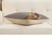 Forest Stag Grey Belgian Sofa Pillow Cover | Close Up 3