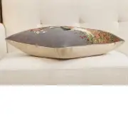 Forest Deer Grey Belgian Sofa Pillow Cover | Close Up 3