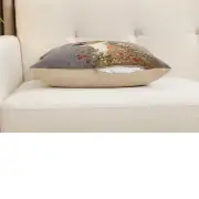 Forest Deer Grey Belgian Sofa Pillow Cover | Close Up 4