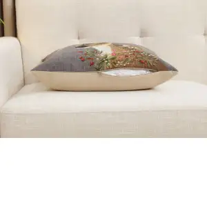 Forest Deer Grey Belgian Cushion Cover - 18 in. x 18 in. Cotton by Charlotte Home Furnishings Inc