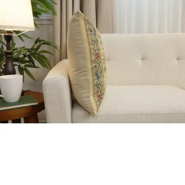 Tree of Life Light Belgian Sofa Pillow Cover | Close Up 2