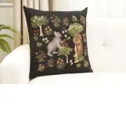 Forest Bears Belgian Cushion Cover - 18 in. x 18 in. Cotton by Charlotte Home Furnishings Inc | Close Up 1