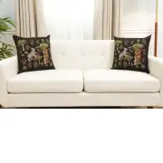 Forest Bears Belgian Cushion Cover - 18 in. x 18 in. Cotton by Charlotte Home Furnishings Inc | Close Up 5