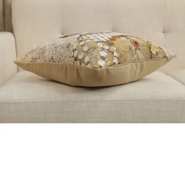 Grey Cat Sisi Light Belgian Cushion Cover - 18 in. x 18 in. Cotton by Charlotte Home Furnishings Inc | Close Up 3