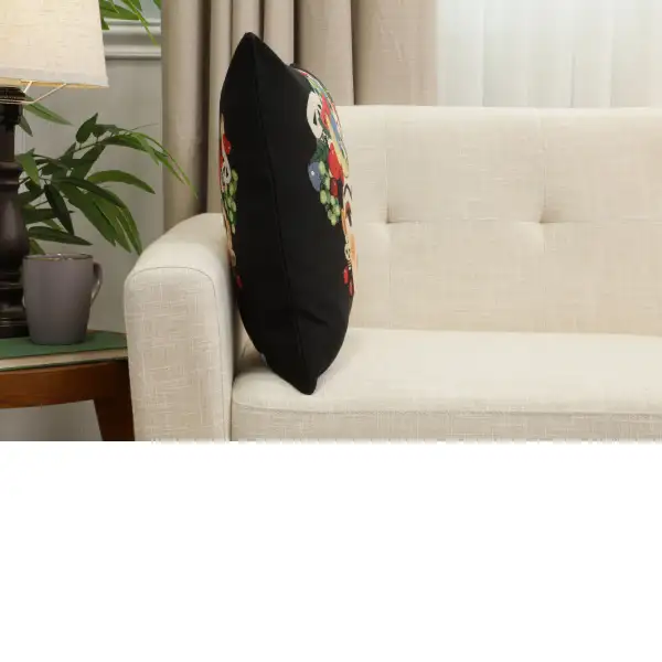 Mexicalli Black Cushion Cover | Close Up 2