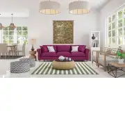 Garden Small with Trellis Wall Tapestry | Life Style 1