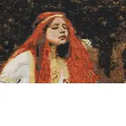 The Lady of Shalott-B Belgian Wall Tapestry | Close Up 1