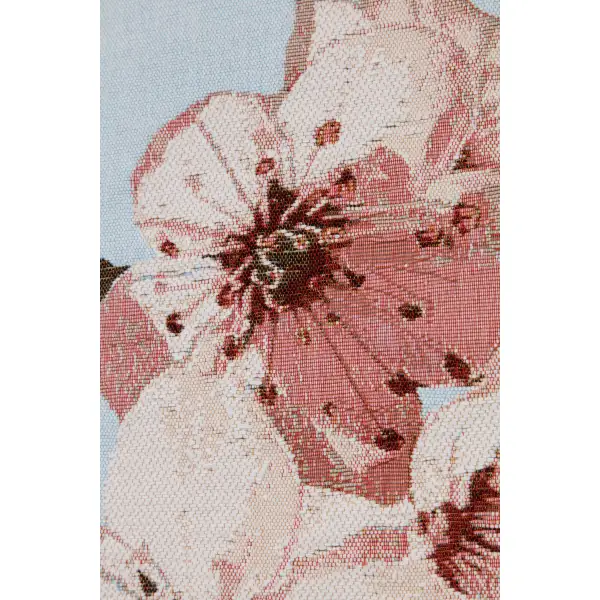 Cherry Blossom Blue Decorative Table Mat | Close Up 4