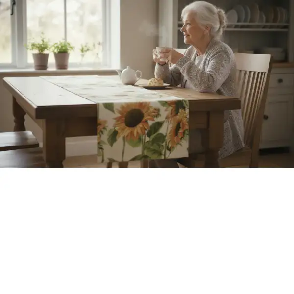 Sunflowers Runner Decorative Table Mat | Life Style 2