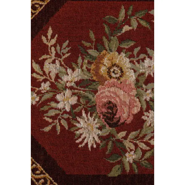 Aubusson Red Small Decorative Table Mat | Close Up 2