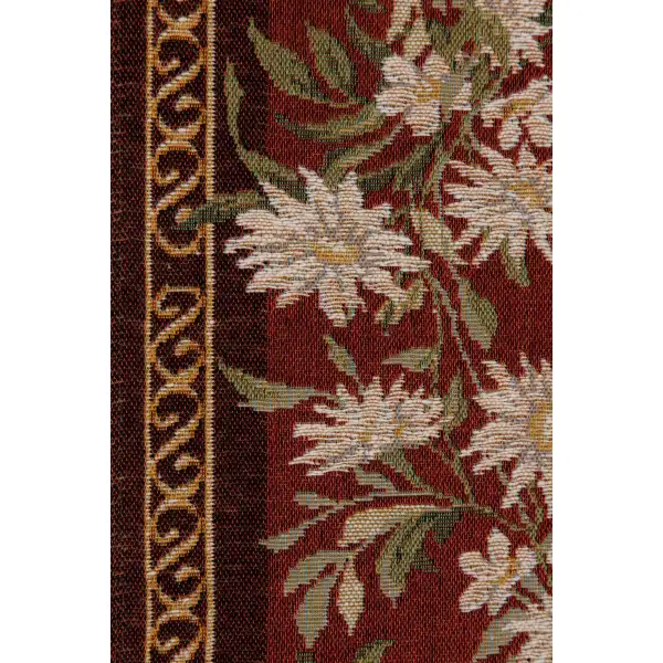 Aubusson Red Small Decorative Table Mat | Close Up 3