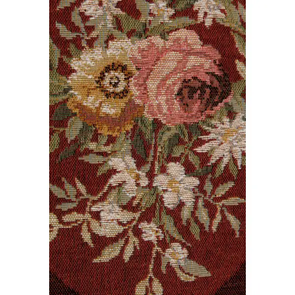 Aubusson Red Small Decorative Table Mat | Close Up 4